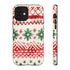 Watercolor Study of Christmas Patterns - Impact Resistant Phone Case iPhone 12 Glossy
